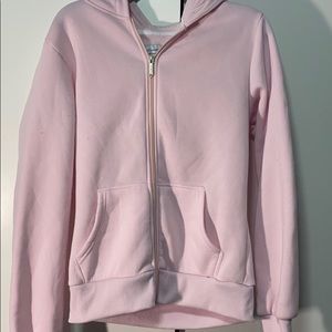 Pink zip-up hoodie